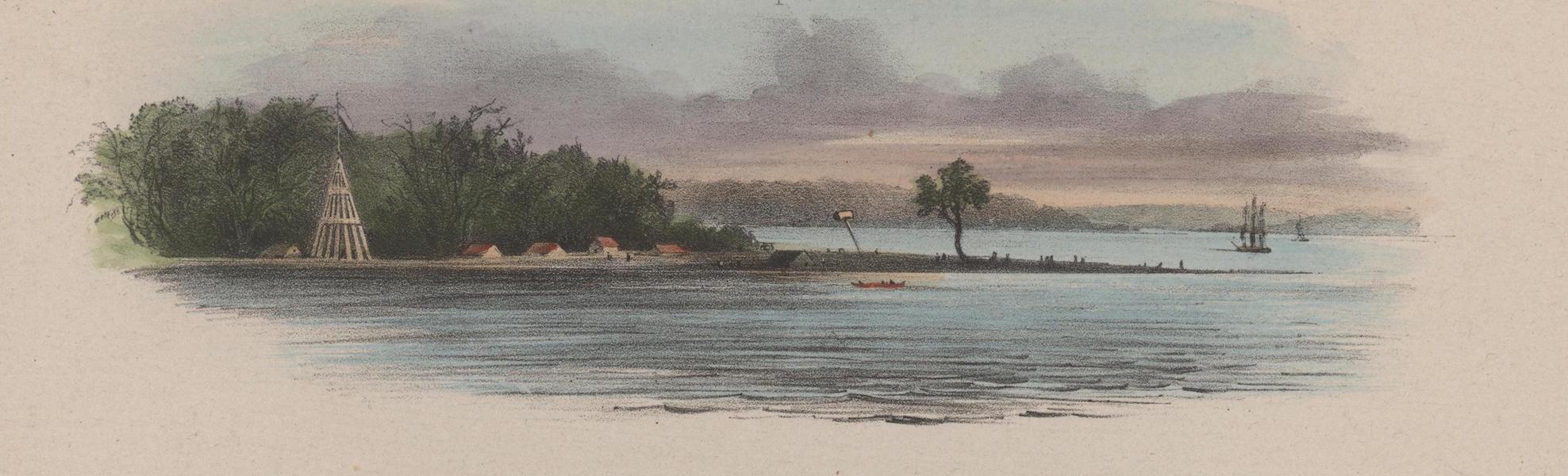 Voyage a Surinam - Braams-Punt, entree de la riviere de Surinam (1839)