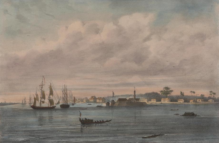 Voyage a Surinam - Vue du port et de la ville de Paramaribo et de la forteresse Zelandia (1839)