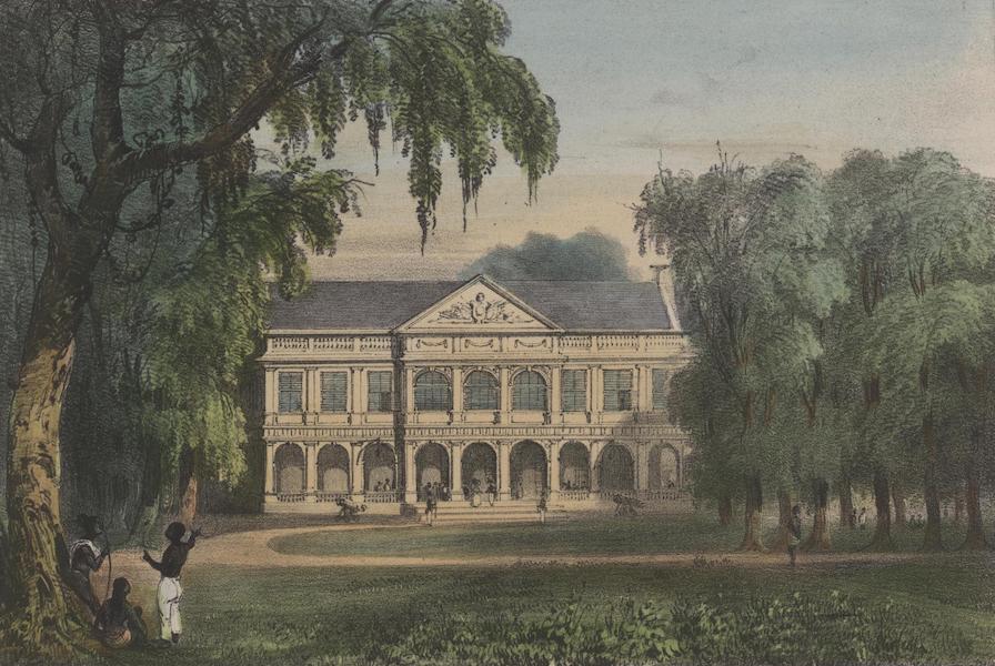 Voyage a Surinam - Vue du palais du gouverneur, du cote de la Place d'Armes (1839)