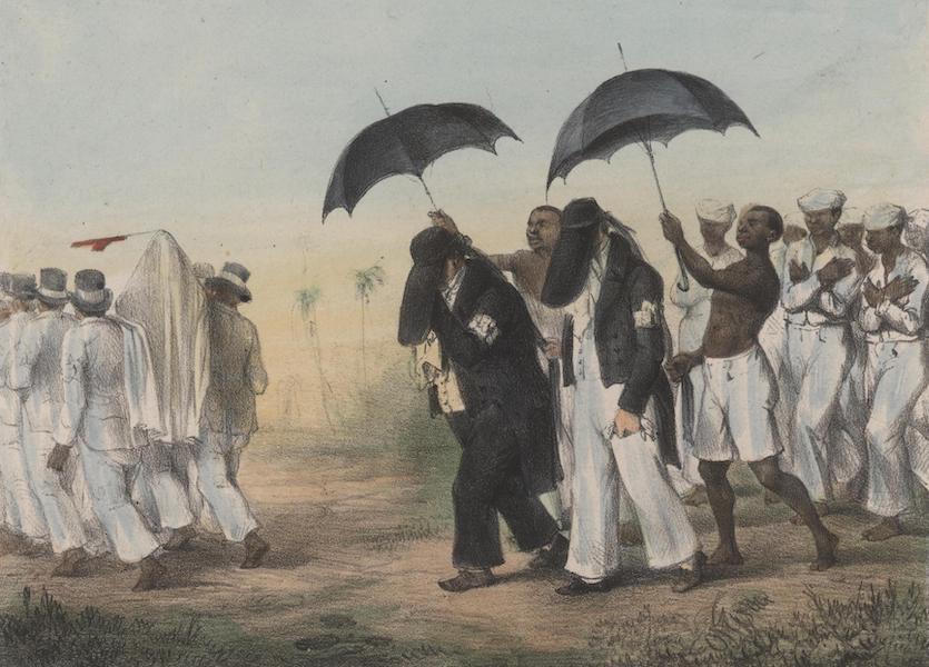 Voyage a Surinam - Convoi funebre d'une personne de qualite, precede et suivi de negres esclaves (1839)