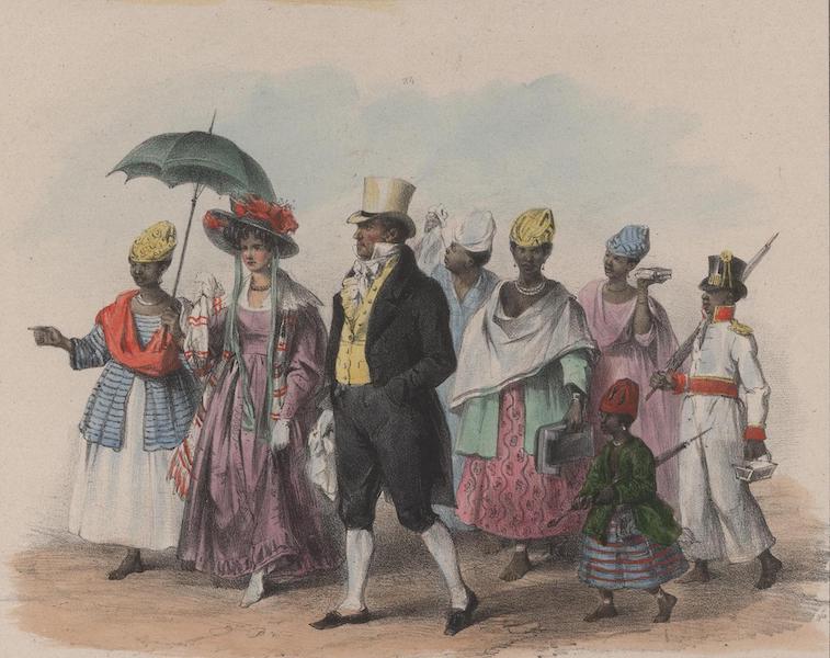 Voyage a Surinam - Des personnes de qualite se rendant a l'eglise (1839)