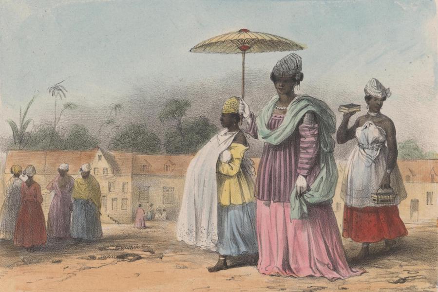 Voyage a Surinam - Une missie, menant son enfant au bapteme, suivie et precedee de deux jeunes esclaves (1839)