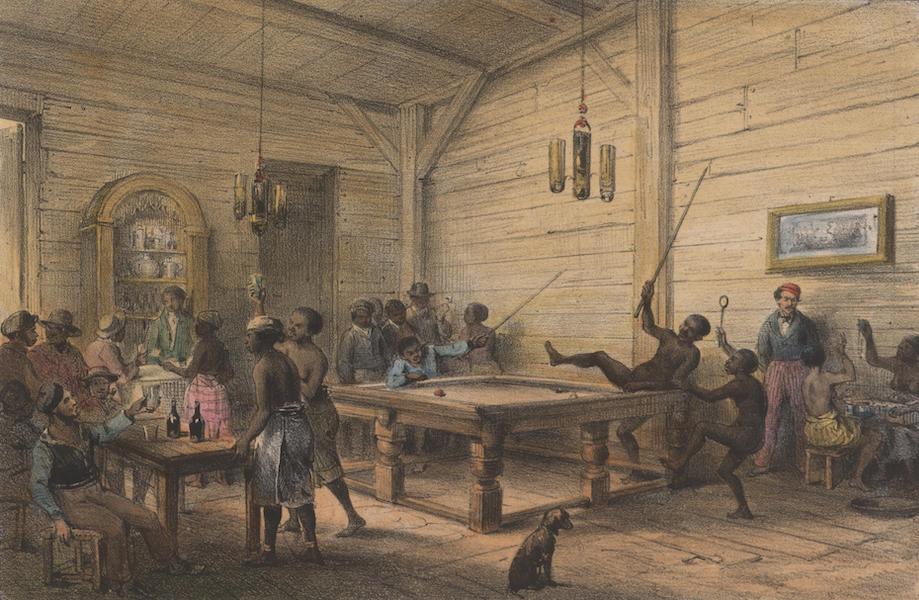 Voyage a Surinam - Negress'amusant a jouer au billard (1839)