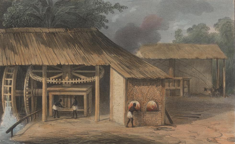 Voyage a Surinam - Moulin a presser la canne a sucre (1839)
