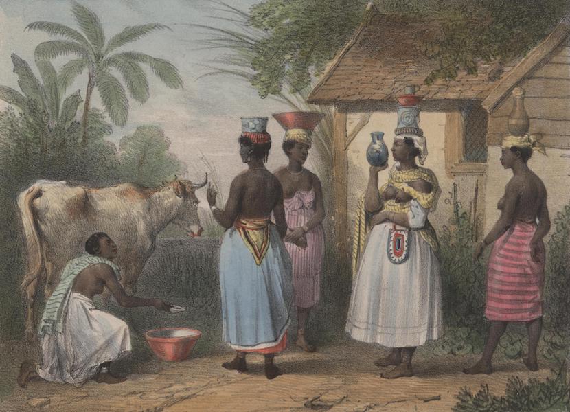 Voyage a Surinam - Laitiere et negresses portant du lait (1839)