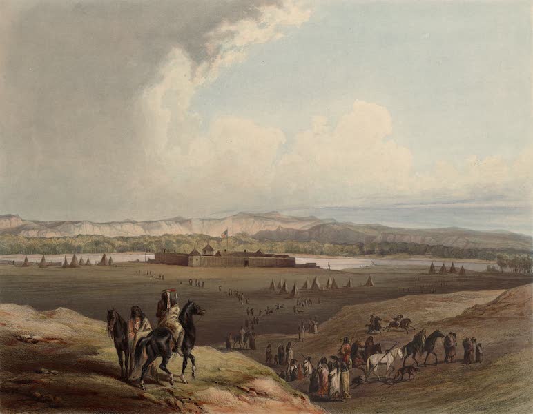 Voyage dans l'Interieur de l'Amerique du Nord Atlas - Fort Union and Missouri. / Fort Union sur le Missouri. / Fort Union on the Missouri. (1840)