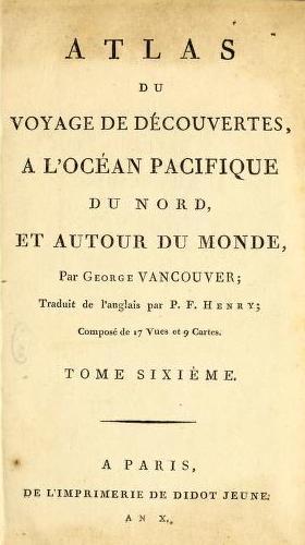 Voyage de Decouvertes, a l'Ocean Pacifique du Nord Atlas (1801)