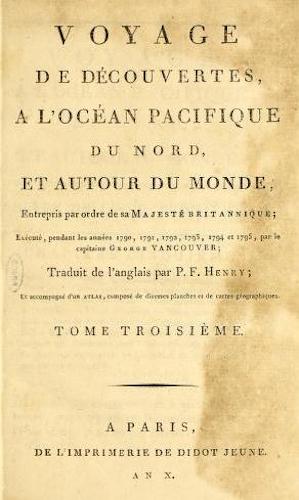 Voyage de Decouvertes, a l'Ocean Pacifique du Nord Vol. 3 (1801)