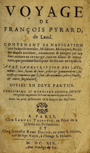 Sailing - Voyage de Francois Pyrard, de Laual
