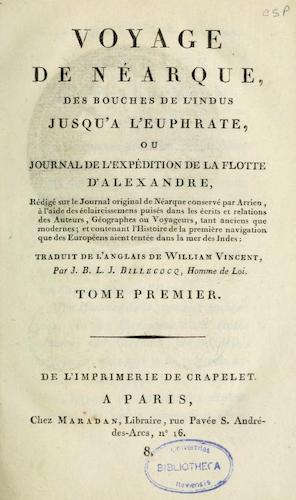 Internet Archive - Voyage de Nearque, des bouches de l'Indus jusqu'a l'Euphrate Vol. 1