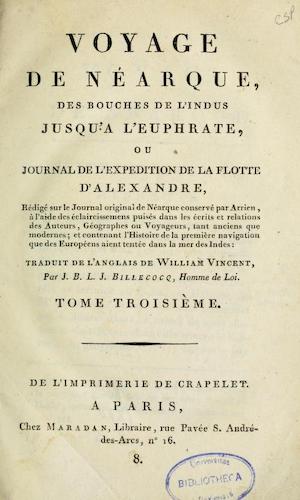 Internet Archive - Voyage de Nearque, des bouches de l'Indus jusqu'a l'Euphrate Vol. 3