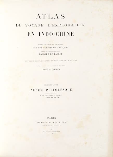 Voyage d'Exploration en Indo-Chine [Atlas-Vol. 1] - Title Page (1873)