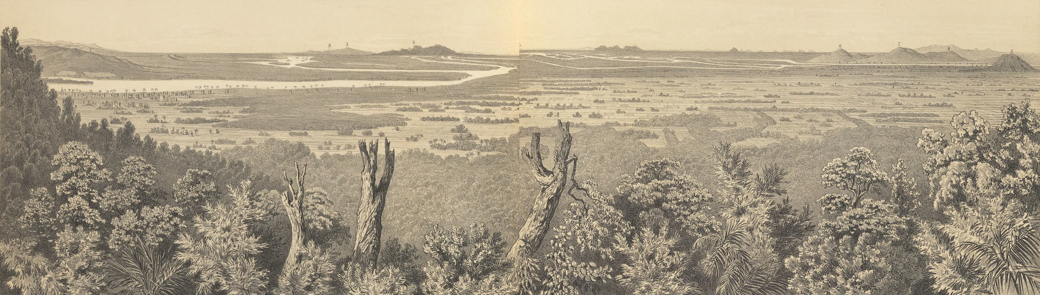 Panorama du Groupe d'Iles de Khong (Pris du Sommet de Phou Hin Khong)