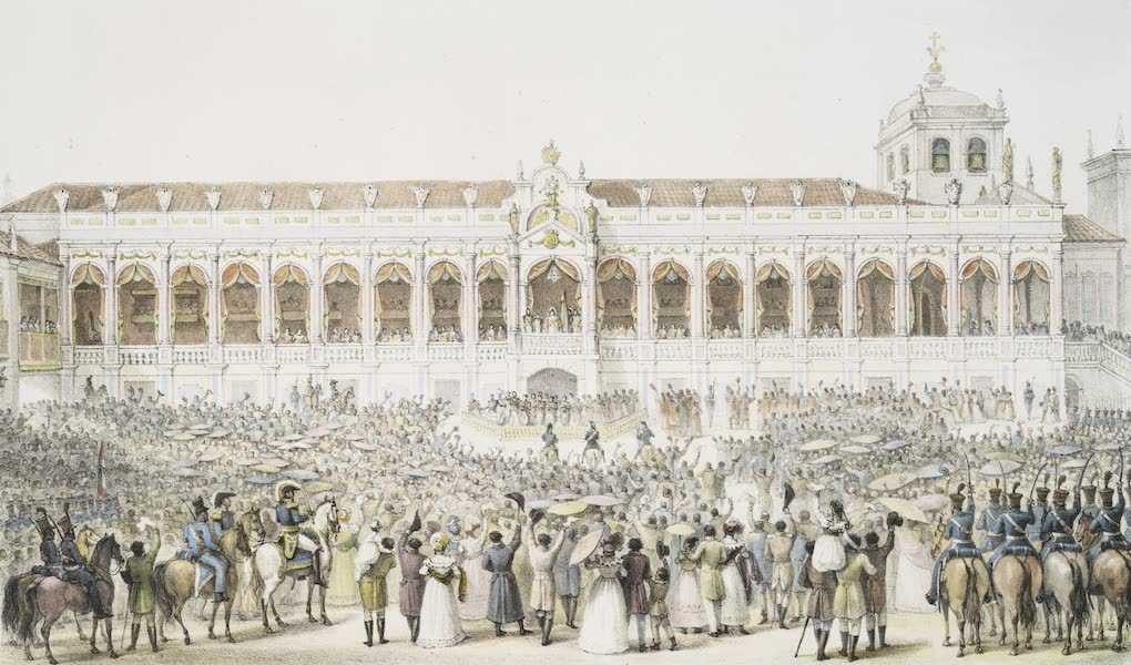 Vue de l'exterieur de la Galerie de l'acclamation du Roi Dom Jean vi a Rio de Janeiro