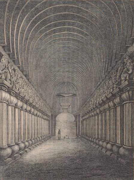 Voyages and Travels to India, Ceylon, the Red Sea, Abyssinia, and Egypt Vol. 2 - Interior of Carli Cave (1809)