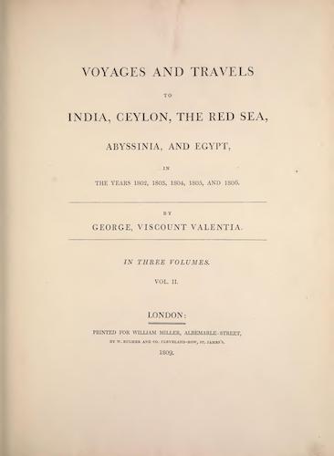 Abyssinia - Voyages and Travels to India, Ceylon, the Red Sea, Abyssinia, and Egypt Vol. 2