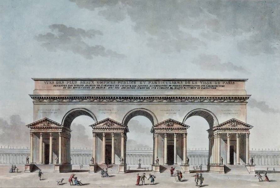 Vues des Plus Beaux Edifices de la Ville de Paris - Frontispice - Monument a la Gloire de la Nation (1787)