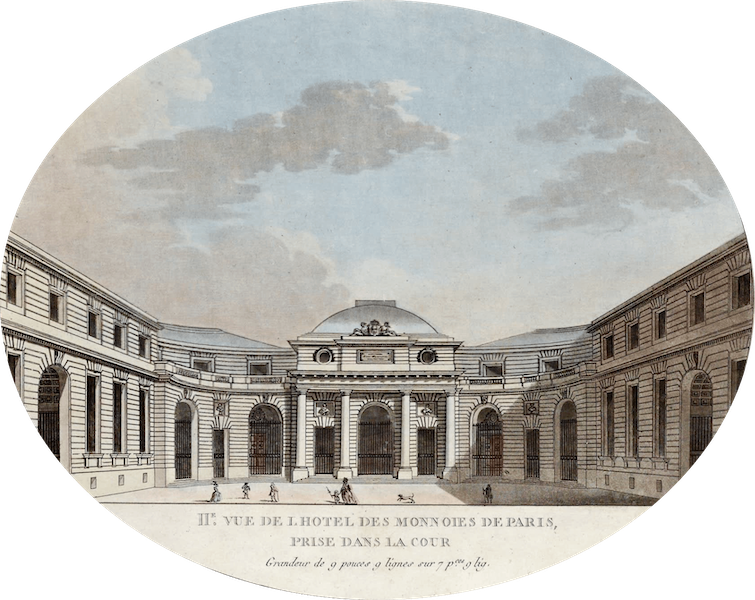 Vues des Plus Beaux Edifices de la Ville de Paris - Vue de l'Hotel des Monnoies de Paris, Prise dans la Cour (1787)