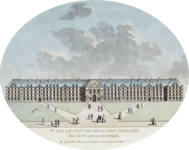 Vues des Plus Beaux Edifices de la Ville de Paris - Vue de l'Hotel Royal des Invalides du Cote de la Riviere (1787)