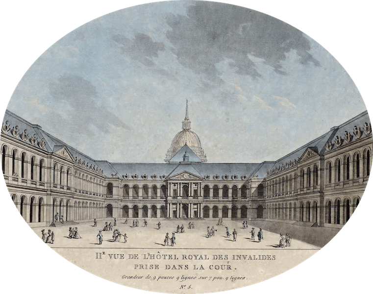 Vues des Plus Beaux Edifices de la Ville de Paris - Vue de l'Hotel Royal des Invalides Prise dans la Cour (1787)