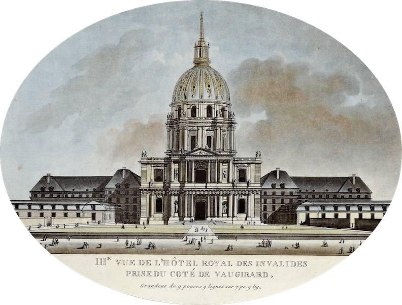 Vues des Plus Beaux Edifices de la Ville de Paris - Vue de l'Hotel Royal des Invalides Prise du Cote de Vaugirard (1787)