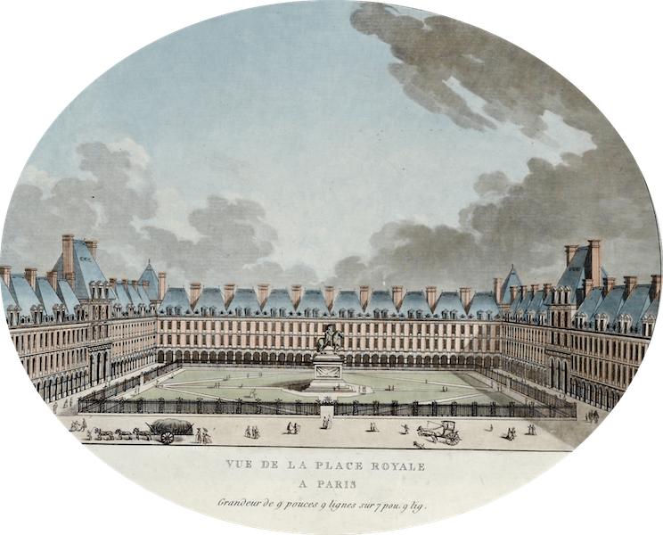 Vues des Plus Beaux Edifices de la Ville de Paris - Vue de la Place Royale a Paris (1787)