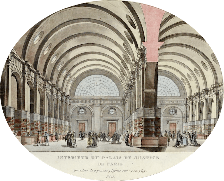 Vues des Plus Beaux Edifices de la Ville de Paris - Interieur du Palais de Justice de Paris (1787)