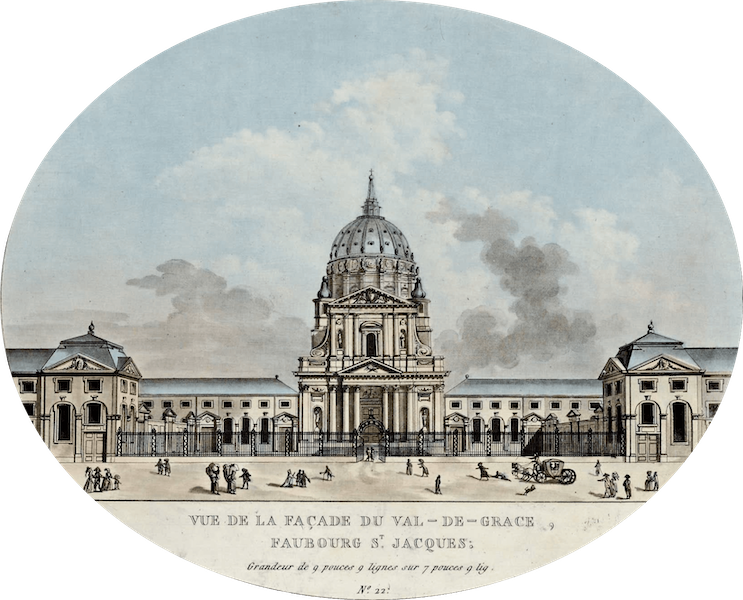 Vues des Plus Beaux Edifices de la Ville de Paris - Vue de la Facade du Val-de-Grace Faubourg St. Jacques (1787)