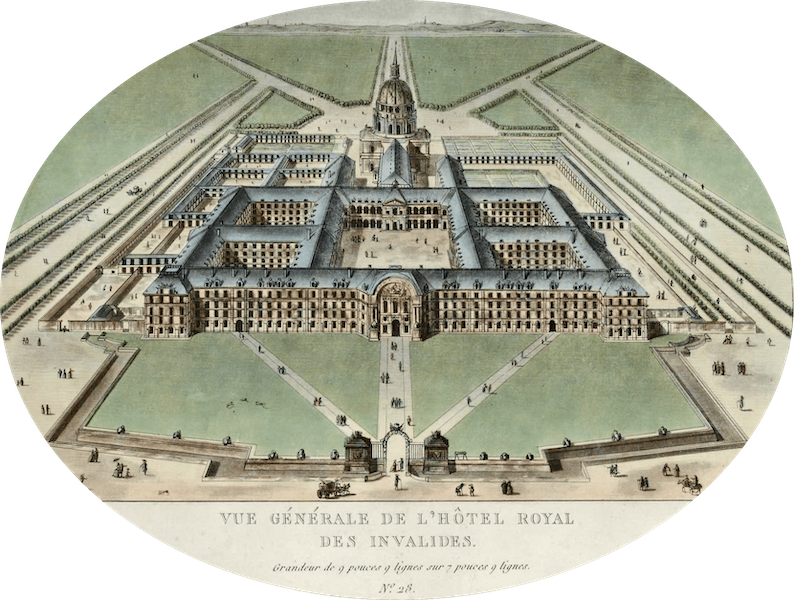 Vues des Plus Beaux Edifices de la Ville de Paris - Vue Generale de l'Hotel Royal des Invalides (1787)