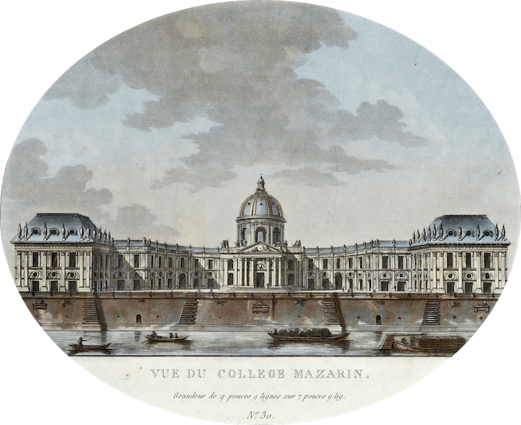 Vues des Plus Beaux Edifices de la Ville de Paris - Vue du College Mazarin (1787)