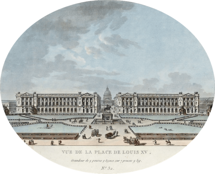 Vues des Plus Beaux Edifices de la Ville de Paris - Vue de la Place de Louis XV (1787)