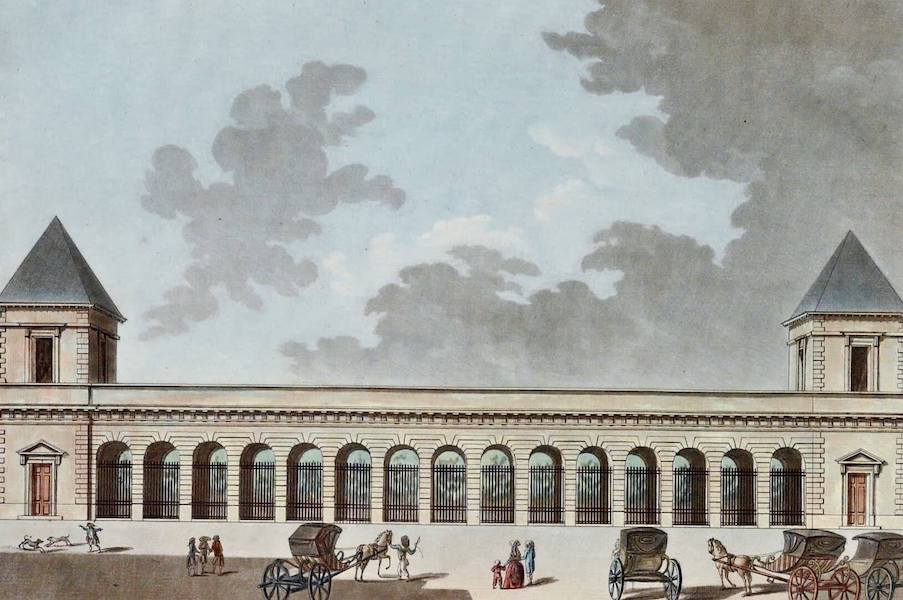 Vues des Plus Beaux Edifices de la Ville de Paris - Entree de la Bourse par la Rue Vivienne (1787)