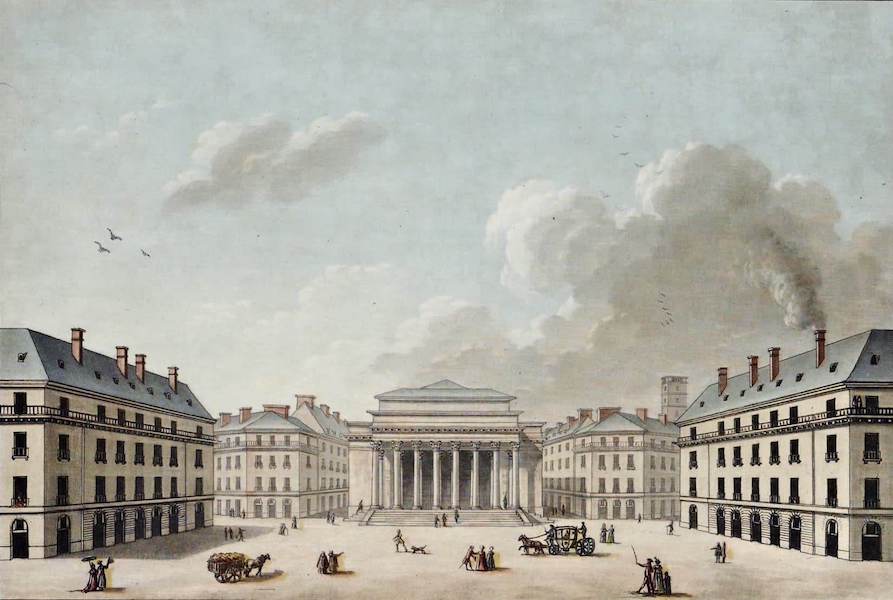 Vues des Plus Beaux Edifices de la Ville de Paris - Vue Perspective de la Place Gralin et de la Nouvelle Comedie (1787)