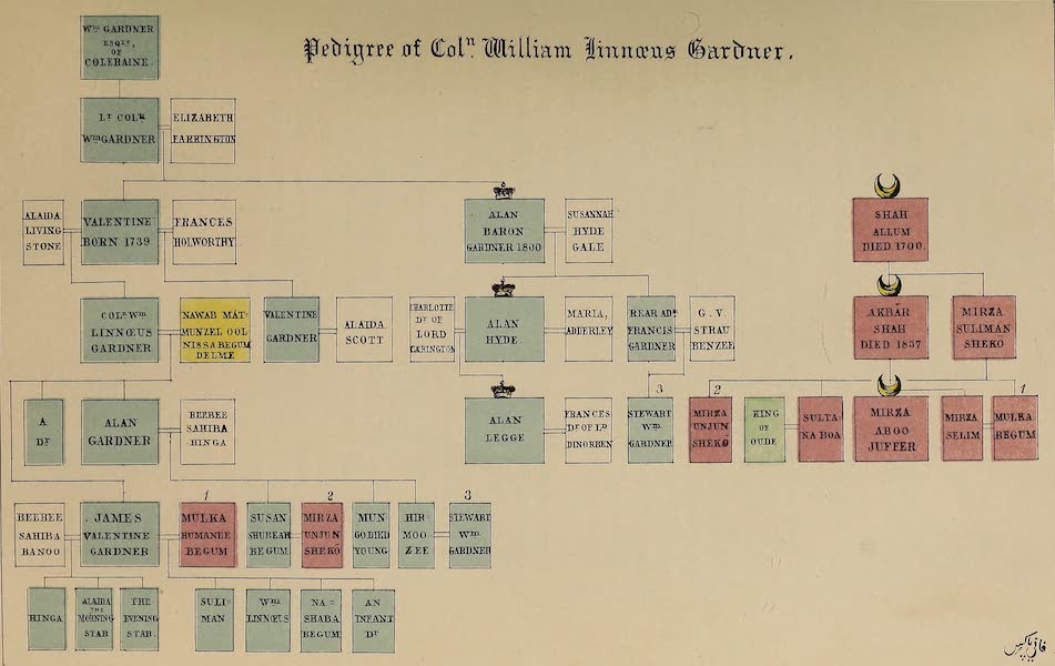 Pedigree of Col. William Linnaeus Gardner
