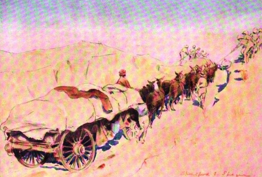 War Sketches in Colour - The Road out of a Drift (1903)