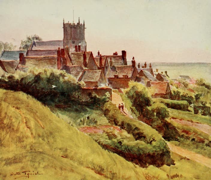 Wessex Painted and Described - Corfe from the Castle Slopes (1906)