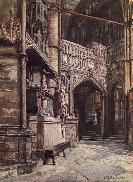 Westminster Abbey Painted and Described - The Tomb of Queen Philippa and the Chantry Chapel of Henry V. from the South Ambulatory (1904)