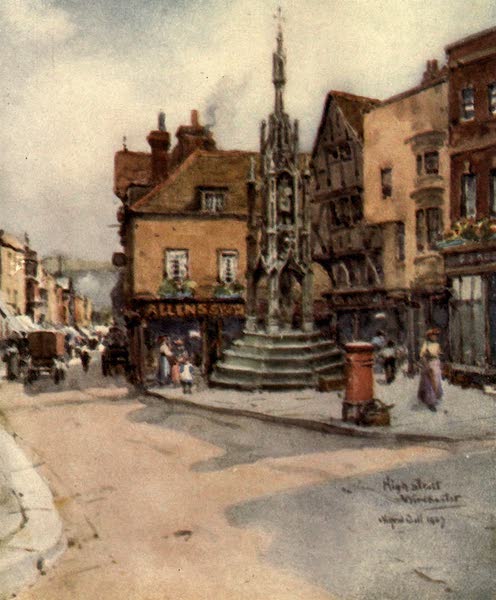 Winchester Painted and Described - High Street, Winchester (1910)